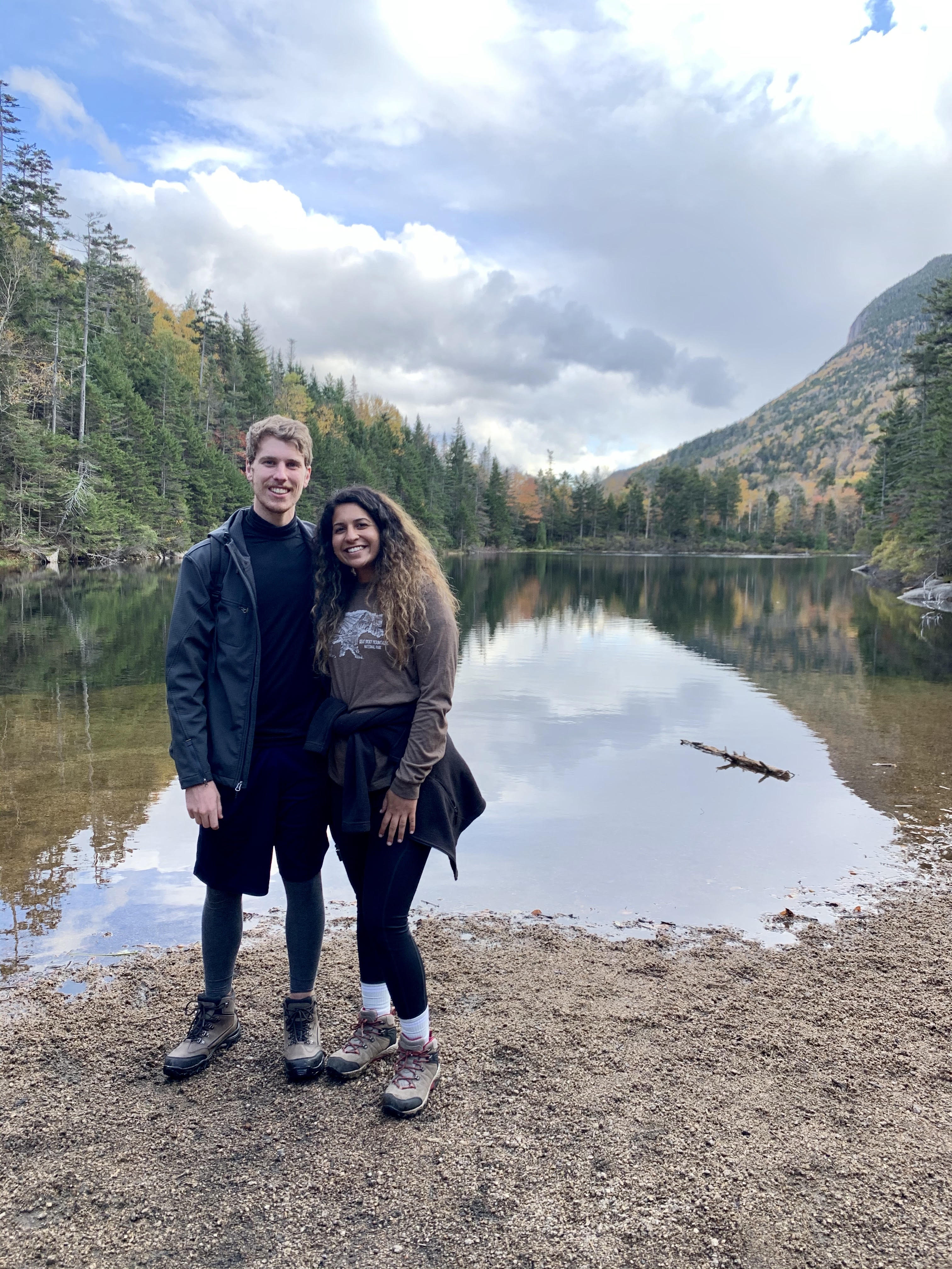 Me and my future wife, Mannat, at White Mountain National Forest